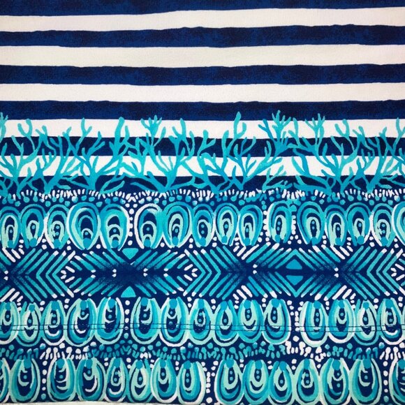 Lilly Pulitzer UPF 50+ CAPTAIN DRESS BRIGHT NAVY POSITANO STRIPE L - Picture 7 of 8